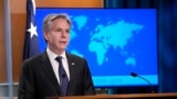 Secretary of State Antony Blinken speaks about the recently released 2023 Country Reports on Human Rights Practices during a briefing at the State Department in Washington, April 22, 2024. 