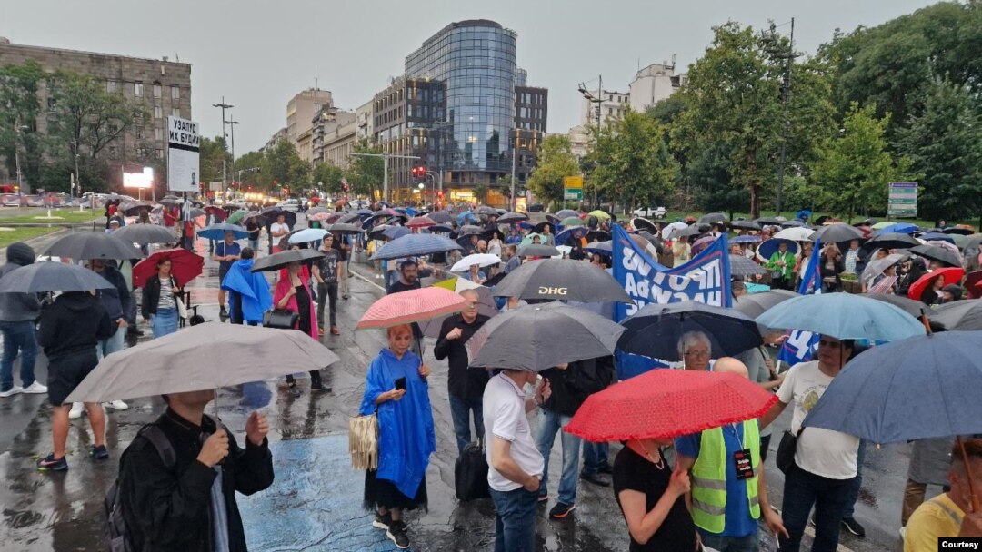 Protest Srbija protiv nasilja, 14. po redu, u Beogradu, 5. avgusta 2023. (Foto: FoNet)