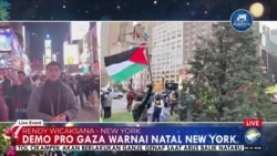 Laporan VOA untuk MetroTV: Gemerlap Natal di New York City Diwarnai Aksi Pro-Palestina