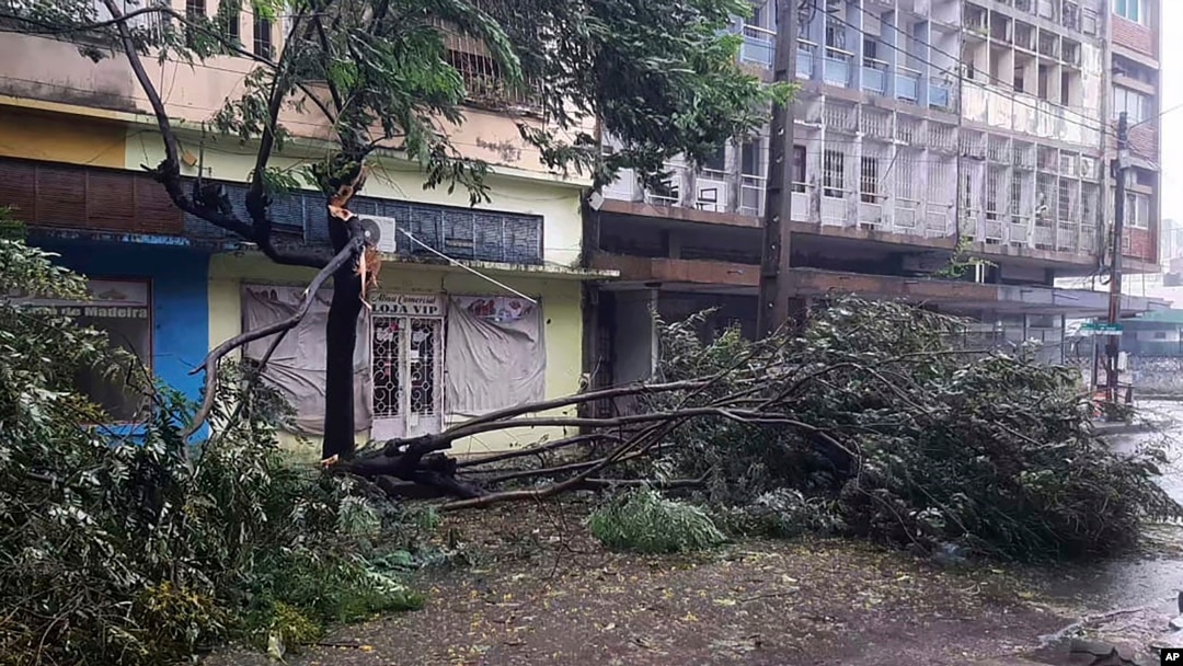 Ibiti byagushijwe na serwakira mu mujyi wa Quelimane, Mozambique, taliki 11/3/2023.