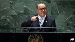 Alejandro Giammattei, presidente de Guatemala, ante la ONU.