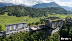 Khu nghỉ dưỡng Burgenstock nơi Hội nghị thượng đỉnh về hòa bình Ukraine sẽ diễn ra vào ngày 15 và 16/6/2024 tại Burgenstock gần Lucerne, Thụy Sĩ