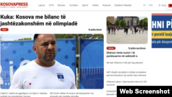 A screenshot shows the July 31, 2024, homepage of Kosovapress, one news provider in Kosovo. Press advocates worry that a new law in the Balkan country will give the government greater control over journalism.