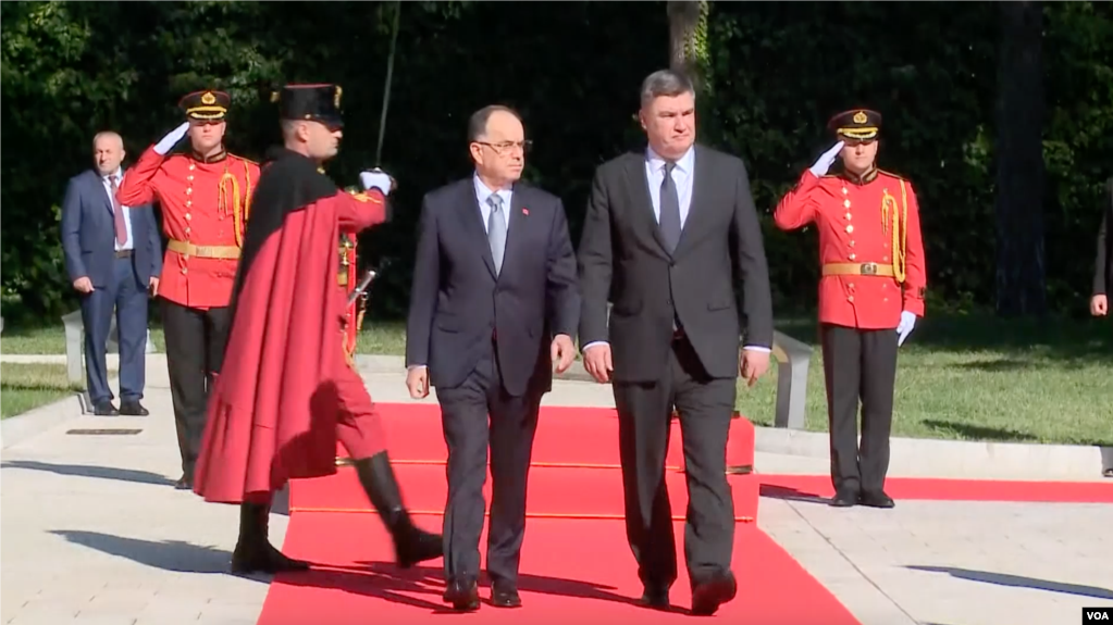 Presidenti shqiptar Bajram Begaj pret Presidentin kroat Zoran Milanoviç