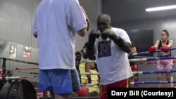 Seven-time muay thai world champion Dany Bill in training 