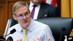 FILE - Representative Jim Jordan speaks during a House Judiciary subcommittee hearing on Capitol Hill, Feb. 9, 2023.