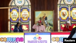 Venezuela's President Nicolas Maduro announces changes to his cabinet, at the Miraflores Palace, in Caracas, Venezuela August 27, 2024. (Miraflores Palace/Handout via Reuters)