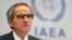 FILE - International Atomic Energy Agency (IAEA) Director-General Rafael Grossi arrives for an IAEA Board of Governors meeting in Vienna on Nov. 22, 2023.