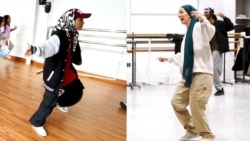 Viera Salasviana dan Amirah Sackett, dua muslimah penari hip hop (Foto: Ahadian Utama dan Banny Rahayu/VOA)