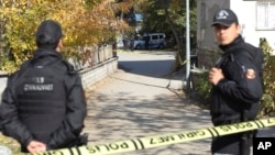 FILE - Security officials cordon off an area in Ankara, Turkey, Nov. 11, 2022.