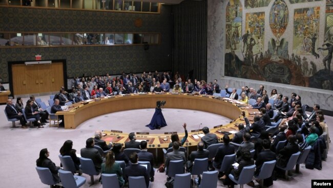 Vista general de la reunión del Consejo de Seguridad de las Naciones Unidas sobre el conflicto entre Israel y Hamás, el 18 de octubre de 2023 en Nueva York.