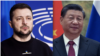 ARCHIVO - El presidente de Ucrania, Volodymyr Zelenskyy conversó por teléfono con el presidente de China, Xi Jinping, el 26 de abril de 2023.