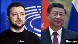 Xi Jinping + Zelensky combined image