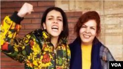 یاسمن آریانی و منیره عربشاهی پس از آزادی از زندان