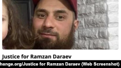 A Change.org petition displays a photograph of Ramzan Daraev, who was shot dead in North Carolina on May 3. (Change.org/Justice for Ramzan Daraev) 