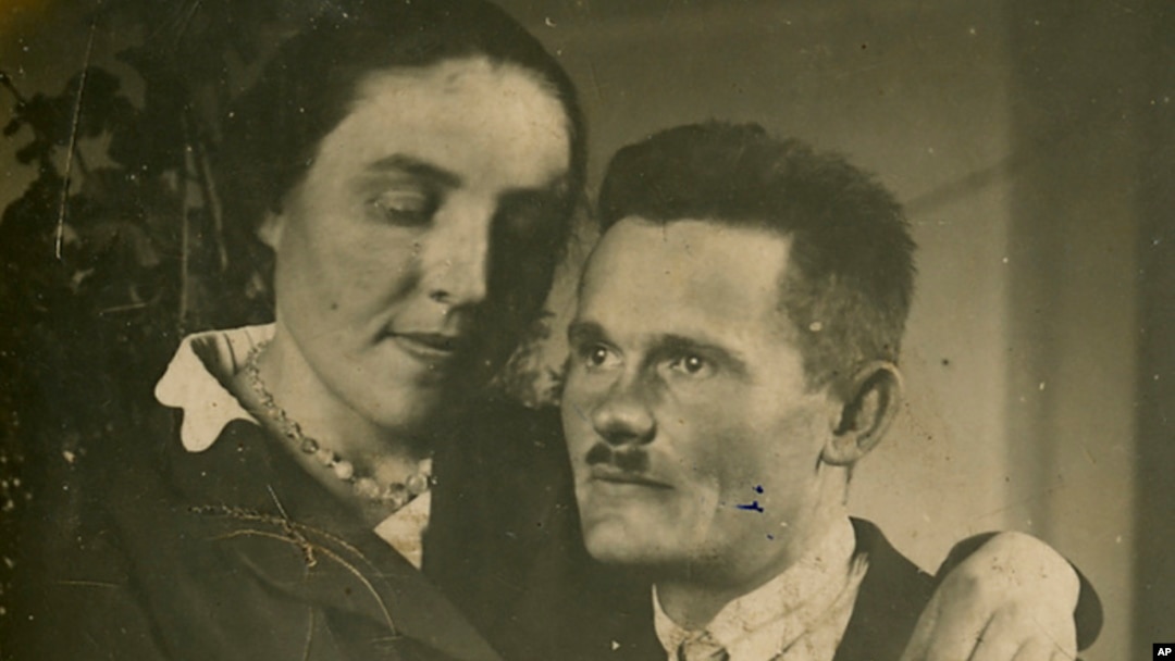 This undated photo shows Polish farmer Jozef Ulma with his wife, Wiktoria. 