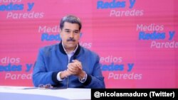 El presidente Nicolás Maduro durante su programa Con Maduro +, transmitido por el canal del Estado. 