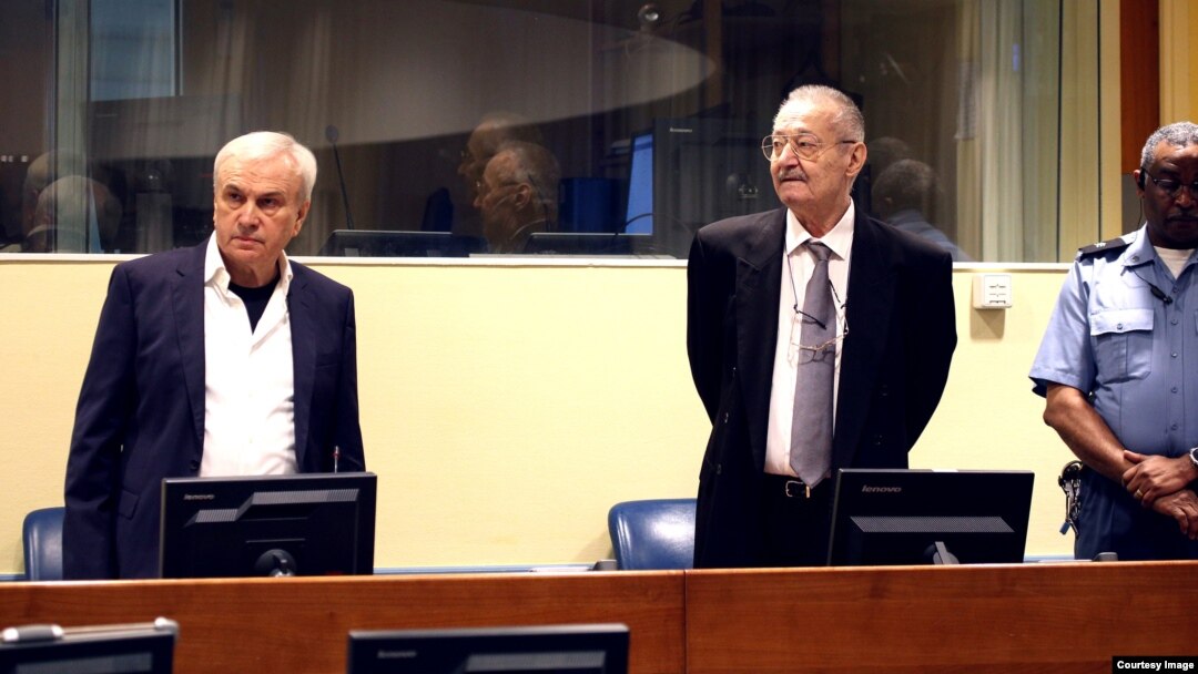 Jovica Stanišić i Franko Simatović u sudnici u januaru 2023.
