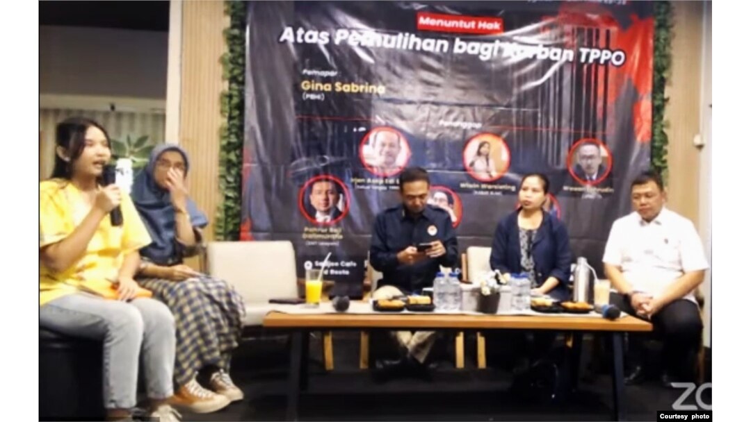 Diskusi publik “Menuntut Hak atas Pemulihan Bagi Korban TPPO” di Jakarta (courtesy: PBHI).
