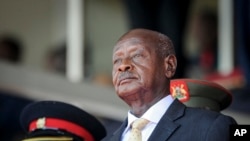 FILE - Uganda's President Yoweri Museveni on Feb. 11, 2020. The United Nations' human rights office in Uganda will close this weekend after the east African country decided not to renew an agreement allowing it to operate.