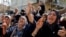 Women react during the funeral of three Palestinian militants, who were killed during an Israeli operation, in Jaba' town near Jenin, in the Israeli-occupied West Bank, March 9, 2023. 