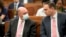 Alan Weisselberg, Donald Trump's longtime finance chief, left, sits inside New York Supreme Court, Oct. 10, 2023. 