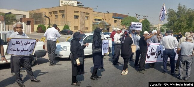 اعتراضات بازنشستگان، اهواز، خوزستان؛ یک‌شنبه ۱۲ شهریور ۱۴۰۲