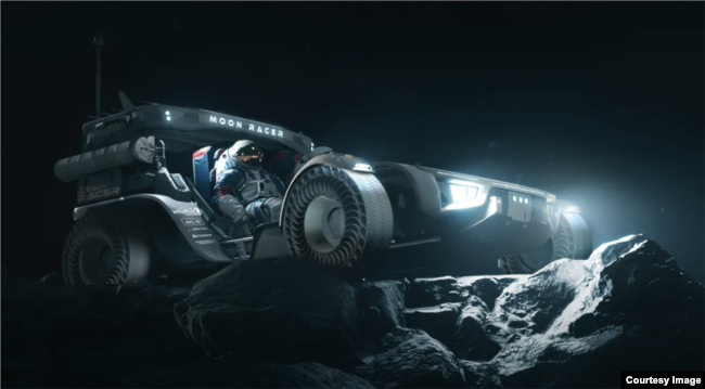 An artist’s concept design of Intuitive Machines' RACER Lunar Terrain Vehicle. (Image Credit: Intuitive Machines)