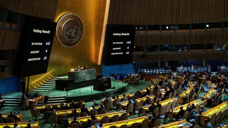 UN General Assembly expresses support for Palestinian statehood 