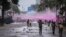 Police fire water canons during a protest in Nairobi, Kenya, July 16, 2024. 