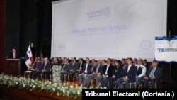 Recientemente los candidatos a la presidencia de Panamá suscribieron el Pacto Ético Electoral, con el que se busca desarrollar una campaña política respetuosa y participativa. [Foto: Cortesía Tribunal Electoral]