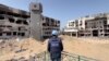 Jonathan Whittall, an OCHA official, assesses the destroyed Al Shifa Hospital in Gaza City, April 5, 2024, in this screen grab taken from a handout video. 
