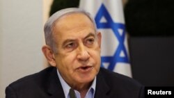베냐민 네타냐후 이스라엘 총리가 지난 7일 텔아비브에서 각료회의를 주재하고 있다. (자료사진)