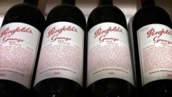 FILE: Botol anggur Penfolds Grange produksi Penfolds dan dimiliki oleh Treasury Wine Estates Australia, di toko anggur pusat kota Sydney, Australia, 4 Agustus 2014. (REUTERS/David Gray)