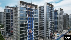 萬科房地產公司在中國浙江省杭州市開發的一處住宅大樓專案。 （2024年5月9日）