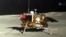 FILE - This photo provided on Jan. 12, 2019, by the China National Space Administration via Xinhua News Agency shows the lunar lander of the Chang'e-4 probe in a photo taken by the rover Yutu-2 on Jan. 11.