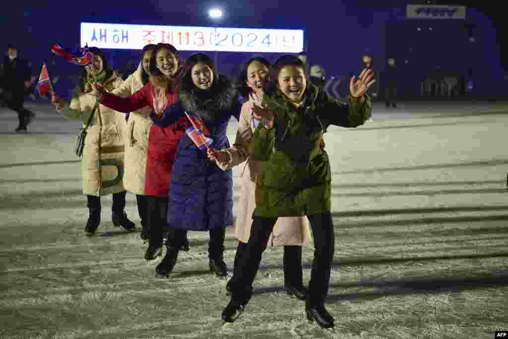 မြောက်ကိုရီးယားရဲ့ နှစ်သစ်ကူးပွဲ။ (AFP)