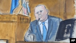 FILE—Gary Farro, a private client adviser who previously worked at First Republic Bank, testifies on the witness stand in Manhattan criminal court in New York, April 26, 2024.