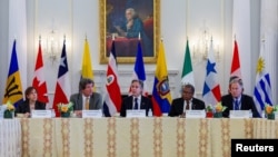 (FILE) U.S. Secretary of State Antony Blinken hosts and delivers remarks at the Americas Partnership for Economic Prosperity Ministerial, at the State Department in Washington, July 17, 2024.