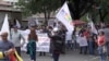 Sectores afines al gobierno del presidente Gustavo Petro marchan el primero de mayo en apoyo a sus reformas.