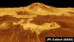 Сгенерированное компьютером изображение горы Маат, на которой и была обнаружена вулканическая активность.