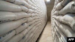 FILE - A general view of a World Food Program (WFP) warehouse in Adama, Ethiopia, on Jan. 12, 2023.