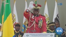 Gabon Transitional Leader Nguema Sworn In