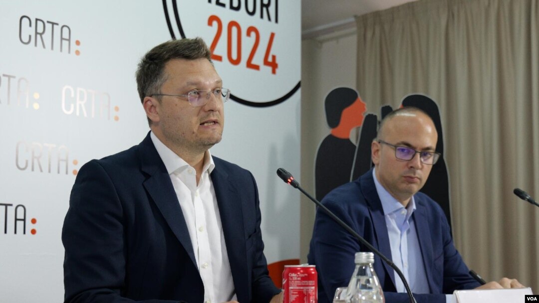 Konferencija za novinare pomatračke misije CRTA na kojoj su predstavljeni preliminarni nalazi o monitoringu izbornog dana i ocena kvaliteta procesa glasanja (foto: Milica Vučković / Fonet)