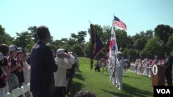 27일 미국 워싱턴 D.C. 한국전 참전용사 기념공원에서 한국전 정전 협정 71주년 기념식이 열렸다.