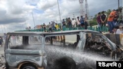 ফরিদপুরে মাইক্রোবাসের গ্যাস সিলিন্ডার বিস্ফোরণ
