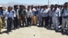 تجمع اعتراضی کارگران معدن «هجدک» در مقابل شرکت زغال‌سنگ کرمان