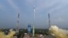 This handout photo taken and released by Indian Space Research Organisation on Oct. 21, 2023, shows the lift-off of the Gaganyaan Test Vehicle from the Satish Dhawan Space Centre in Sriharikota. (AFP photo / Indian Space Research Organisation) 