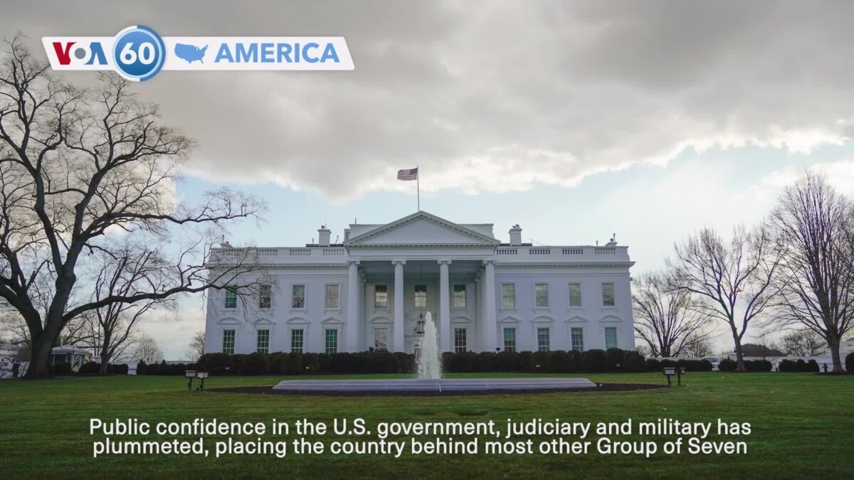 VOA60 America Gallup Confidence in US institutions continues to decline