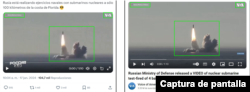 Comparación entre el primer fotograma del clip viral y del video publicado por la VOA.